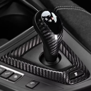 BMW gear knob/gear surround cover carbon/red